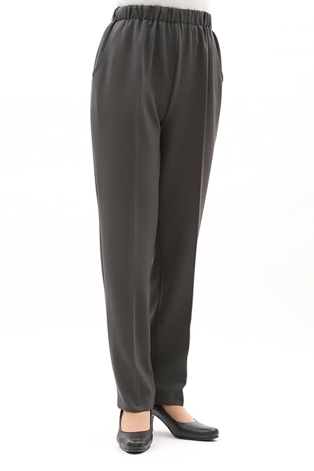 [タイセイ] シニア ファッション レディース パンツ ズボン ゆったり 楽らく 春秋 股下 60cm 高齢者 おばあちゃん 401 4L グレー