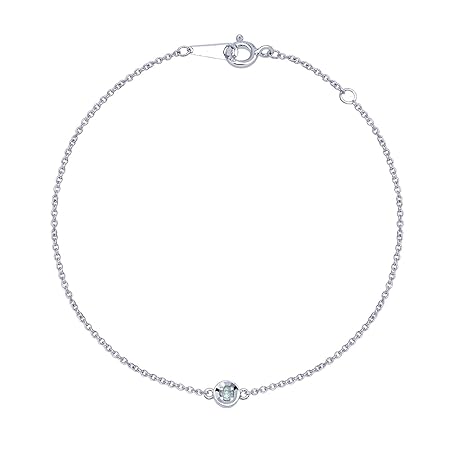 [シアーズ] ブレスレット 1粒 誕生石 シルバー ブルートパーズ(11月) b6129-sv-11