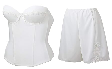 [huggebridal] ハグブライダル ブライダルインナー 2点 セット ビスチェ フレアパンツ （シンプルリュクス） A70／S ブライダル インナー ドレスインナー ウェディング インナー