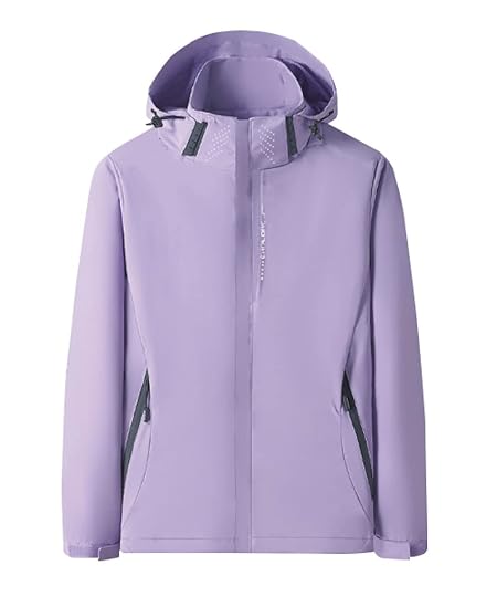 [three Joy] アウトドアジャケット レディース トレッキングウェア アウトドア ジャケット マウンテンジャケット 登山 パープル 2XL