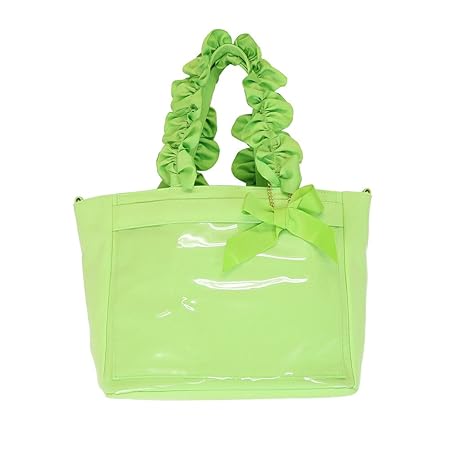 [zakkamart] 痛バッグ 痛バ 痛BAG ザッカマート A4多機能2WAYハンドルフリルトートバッグ (LGN(ライムグリーン))