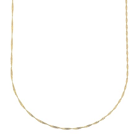 [FAIRY CULLET] K18 スクリューチェーン 45cm 幅約0.9mm 約0.7g 検定印 18金 ネックレス