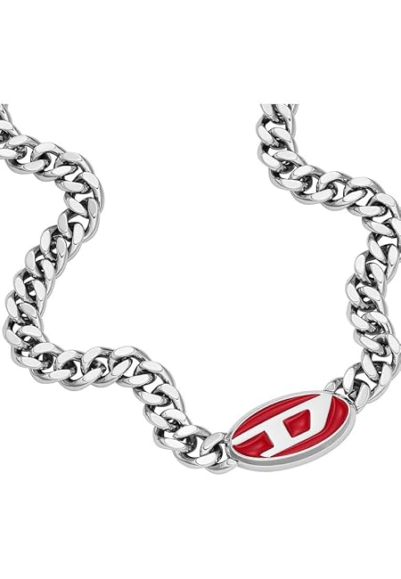 [Diesel] メンズネックレス、チェーンステンレススチールネックレス, ステンレス鋼, 宝石なし