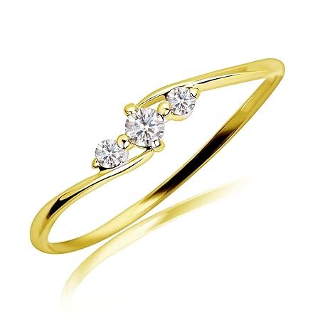 [ララクリスティー] K18YG ダイヤモンド リング 0.1ct PLATINUM COLLECTION 13号 lr-71-0001-yg-13