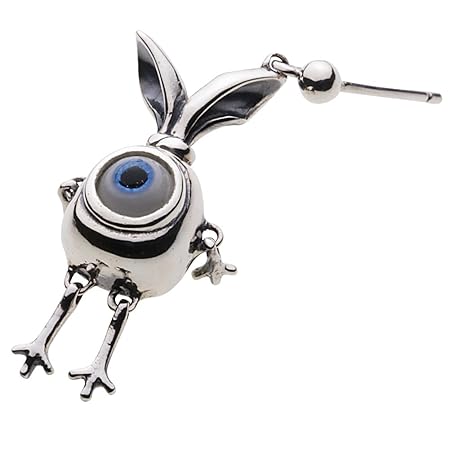 [セノーテ]結び目玉ウサギ ピアス ブルー【シルバー925 シルバーアクセサリー】e0568b