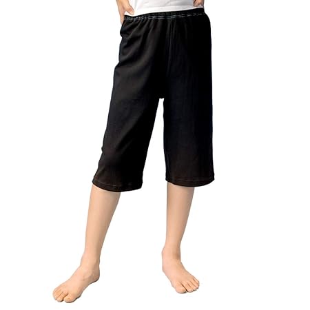 [メイフィール] おねしょ対策 おねしょ ズボン 半ズボン おねしょパンツ 防水布付 日本製 はれパン ハーフパンツ コットン100 (ブラック, 120)