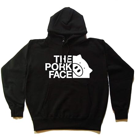 [ザ・ポーク・フェイス] プルオーバー パーカー ブラック L ロゴ大