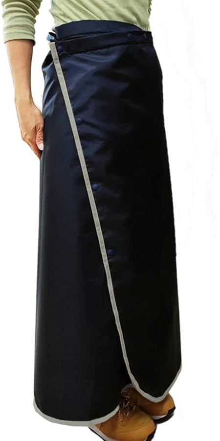 [ヒロ] レインスカート 巻きスカート レディース おしゃれ フリーサイズ ひざ下が濡れにくいロング丈 自転車 通勤 通学 バイク レインウェア 雨具 軽量 コンパクト 旅行 フェス アウトドア スポーツ観戦など 日本製 収納ケース付き SK2110 (グレー)