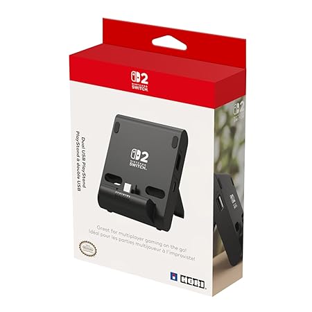 HORIデュアルUSBプレイスタンド Nintendo Switch 2用 - 任天堂公式ライセンス商品。