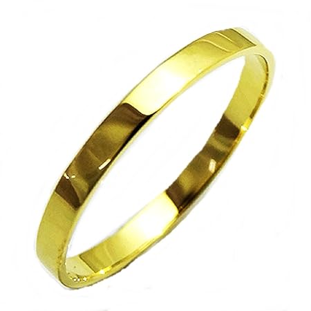 [ファーストコレクション工房] プレゼント K18 リング ファランジリング ミディリング ゴールド 2mm幅 YG(18金イエローゴールド) WG(18金ホワイトゴールド) PG(18金ピンクゴールド) 職人 手作り 極細 リング オーダー (11, イエローゴールド)