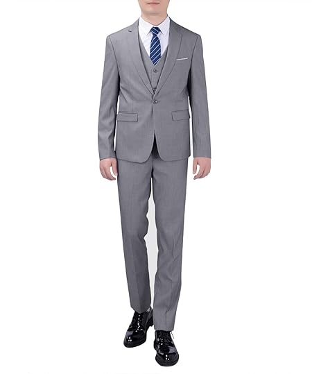 [FOMANSH] スーツ メンズ スリーピーススーツ スリム 無地 スタイリッシュ 上下