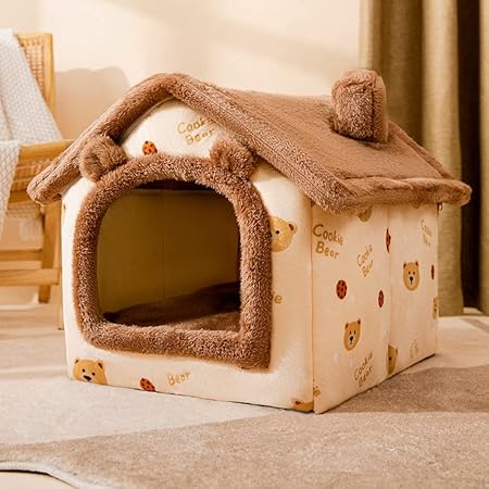 ペットベッド 猫ハウス 猫のベッド ペット用寝袋 ふわふわ おしゃれ 暖かい かわいい 柔らかい キャットハウス ネコ 猫屋 ハウス 犬猫用 室内用 保温防寒 寒さ対策 洗える 滑り止め ペット用品 49*39*46cm