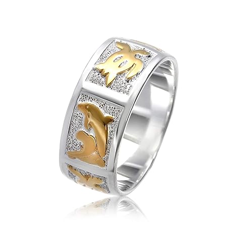 [LocoMocoAloha] ハワイアンジュエリー リング 指輪 イルカ ホヌ HONU 海がめ ドルフィン 【正規品】 ジュエリー