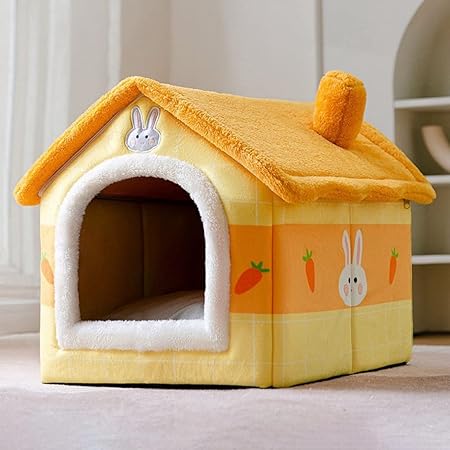 ペットベッド 猫ハウス 猫のベッド ペット用寝袋 ふわふわ おしゃれ 暖かい かわいい 柔らかい キャットハウス ネコ 猫屋 ハウス 犬猫用 室内用 保温防寒 寒さ対策 洗える 滑り止め ペット用品 39*32*34cm