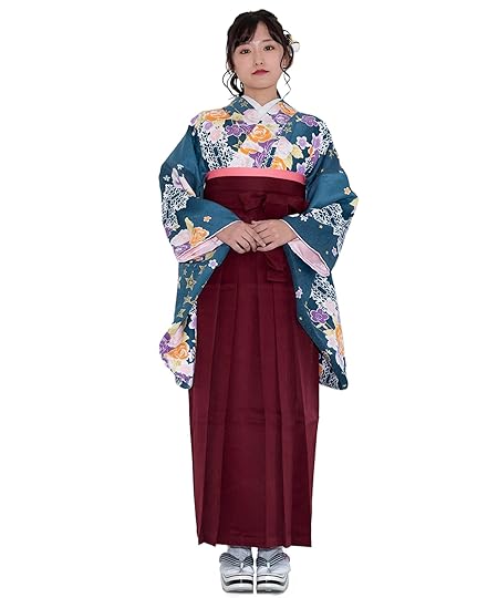 [KYOETSU] [キョウエツ] 袴 セット 卒業式 大学生 レディース 華やかB (15.薔薇に綺羅星, 袴 S)