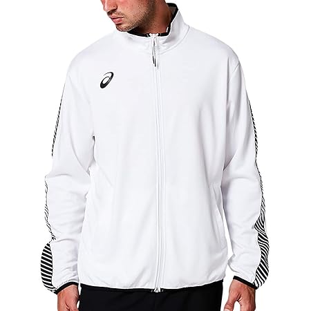 [アシックス] トレーニングウエア トレーニングジャケット(レギュラー) 2031A655 [メンズ] メンズ ブリリアントホワイト 日本 XL (日本サイズXL相当)
