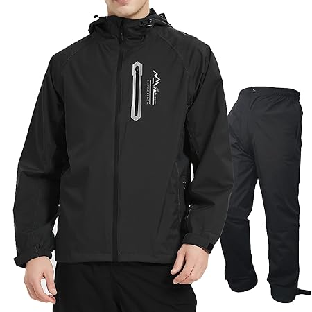 [アラシヤマ] ゴルフ レインウェア メンズ 上下セット バイクのカッパ レインスーツ マウンテンパーカー golf 登山 [防寒・防水・防風] アウトドア ウィンドブレーカー 釣り 自転車 通勤用