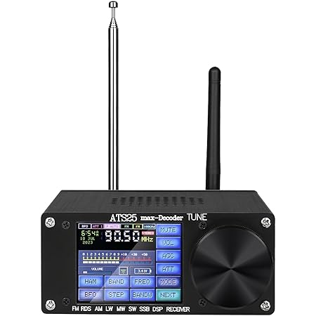 SI4732 ATS-25 max-DECODER ラジオレシーバー、バージョン4.17はCW、RTtyデコード機能、WiFi機能、4つのオーディオスペクトラム、DSPレシーバーFM LW (MWとSW)、SSB内蔵4000mAリチウムバッテリー。