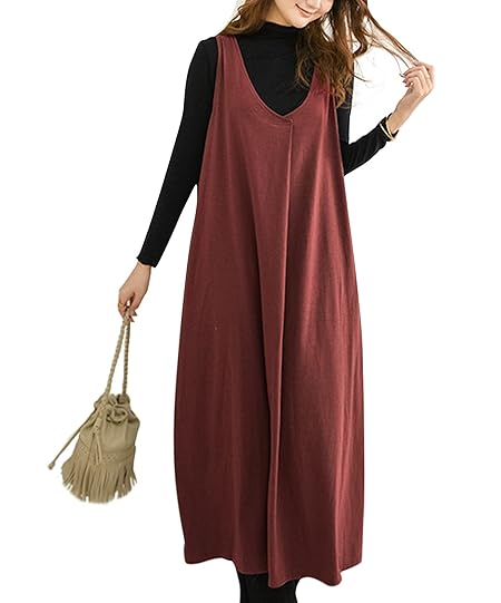 [ジェイストア] 5カラー ゆったり ロング マキシ丈 ワンピース マタニティ らくちん 体型カバー ルームウェア オーバーサイズ 5色展開 楽ちん ルームワンピ 秋 冬 秋冬 春 春物 上品 部屋着 きれいめ ロングワンピース ロング丈ワンピース おしゃれ ファッション 通学 長い 長め ビッグシルエット カッコイイ 可愛い チャックなし 着脱 ウェア ワンピ レッド 2A-J05 RDL