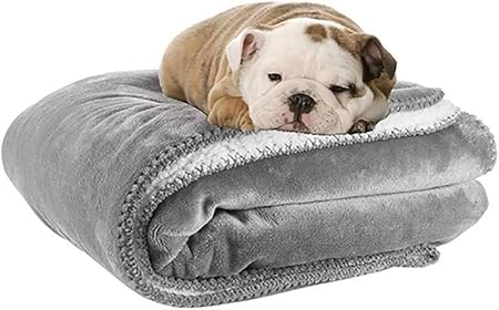 Jirrtco 犬ブランケット ペット用 毛布 猫犬用 マット タオル フランネル 柔らかい ふわふわ 暖かい 防寒 ベッドカバー 布団 洗える 75*100cm