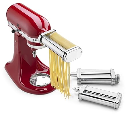 KitchenAid KSMPRA パスタローラー&カッターアタッチメントセット 1個パック シルバー