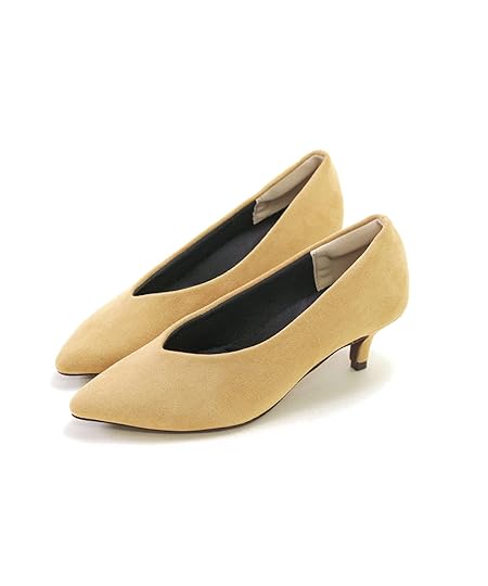 [セスト] 削れないかかとゴム & 高機能クッション 美脚 ローヒール パンプス レディース 24.0cm ベージュ dkp4200-BGS-240