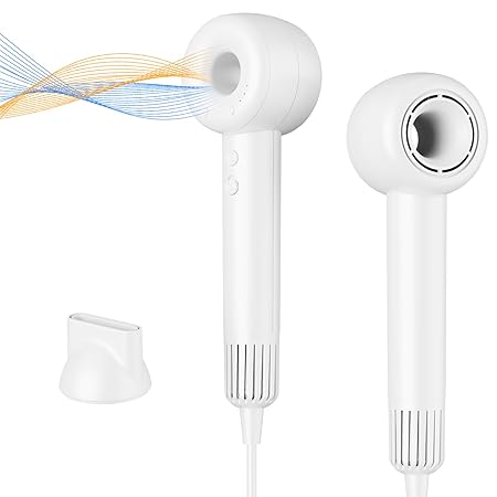 ドライヤー 【高速大風量&5億高濃度マイナスイオン】 速乾 小型 静音 ヘアドライヤー 携帯ドライヤー 爆風ドライヤー hair dryer 軽量コンパクト 高速モーター 持ち運び便利 過熱防止機能 静電気除去 省エネ 温冷風交互 温度5段階調整 風速3段階調整 ノズル付き 自動記憶機能 髪の吸い込み防止 家庭用/出張用/旅行用 PSE認証済み