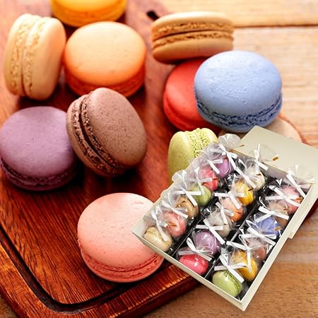 リボン付 マカロン 18個入 手提げ袋対応可能 箱にリボン掛け 個包装 常温保存可 スイーツ ギフト 誕生日 内祝い プレゼント 天使がくれたマカロン [冷] rm18