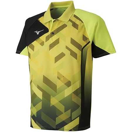 [ミズノ] 卓球ウェア ゲームシャツ 半袖 吸汗速乾 ドライ ストレッチ JTTA公認 82JA8010 男女兼用 セーフティーイエロー XS