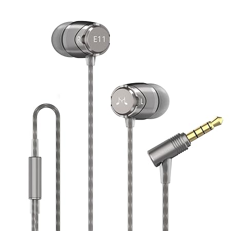 SoundMAGIC E11C 有線イヤバッド（マイク付き）ハイファイステレオイヤホン ノイズアイソレーション インナーイヤーヘッドホン パワフル低音 絡まりにくいコード