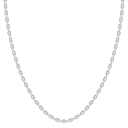 [新宿銀の蔵] あずきチェーン 2面カット 長さ40～60cm (60cm) 幅約2.2mm シルバー 925 ネックレス チェーン ネックレスチェーン メンズ sv チェーンのみ