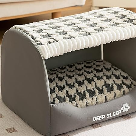 ペットベッド ペットハウス ドーム型 おもしろ 可愛い 家 クッション かわいい おしゃれ 暖かい 洗える 洗濯可 滑り止め 快適 室内 ペット用品 犬 猫 ふわふわ 寝床 休憩所 小型犬 冬用