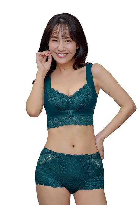 [アンジェリール] ルームブラ＆newショーツセット アンティークグリーン(L-LL)(LL)