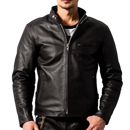 [Liugoo Leathers] (ホーンワークス) Horn Works シングルライダース プロテクター付シングルライダースジャケット メンズ 4792 4Lサイズ ブラック