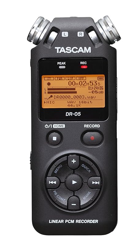 TASCAM リニアPCM/ICレコーダー 24bit/96kHz対応 無指向性ステレオマイク搭載 ブラック DR-05 VERSION2