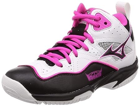 [ミズノ] バスケットボールシューズ ルーキー BB5 ジュニア キッズ ホワイト/ブラック/ピンク 22.5 cm 2E