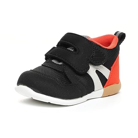 [ムーンスター] ベビーシューズ マジック 12~15cm 男の子 女の子 ベビー MS B111 ブラック/オレンジ 14.0 cm 3E