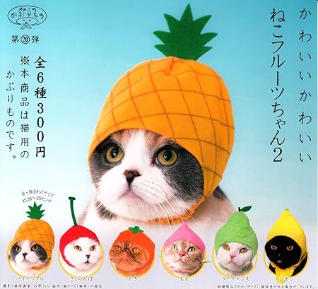 ねこのかぶりもの第20弾 かわいいかわいい ねこフルーツちゃん2 ［全6種セット(フルコンプ)］