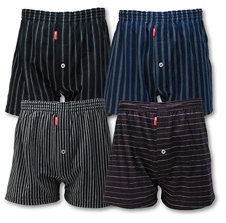 【BVD】 吸水速乾 ニットトランクス ４枚セット（おまかせ） チェック/ストライプ/ボーダー GR273 CH853(M)