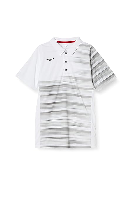 [ミズノ] テニスウェア ゲームシャツ 半袖 吸汗速乾 ドライ ストレッチ ソフトテニス バドミントン 男女兼用 62JA8011 ホワイト M