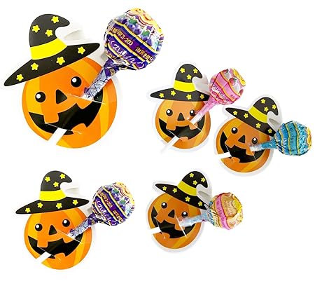 ハロウィン Halloween ロリポップ 個包装 プチギフト 飴 チュッパチャプス 10個セット お配り用 お菓子 子供会 あいさつ 引っ越し お礼 景品 お返し (ハロウィン(10個セット))