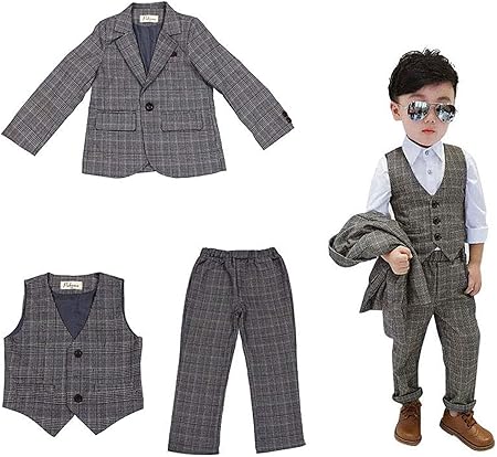 男の子 スーツ 子供 スーツ キッズ フォーマル 男 スーツ 子供服 ベスト ジャケット ズボン 3点セット 七五三 お宮参り 紳士服 入学式 卒業式 入園式 用 110cm