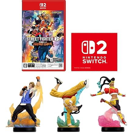 Street Fighter 6 Years 1-2 ファイターズエディション(ストリート ファイター 6) -Switch2 &amiibo3種セット(ルーク・ジェイミー・キンバリー)【Amazon.co.jp限定特典】Nintendo Switch 2 ロゴデザイン マイクロファイバークロス 同梱