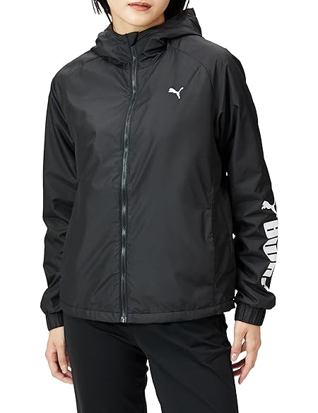 [プーマ] 防寒 起毛 トレーニング パーカー トリコット ウーブンジャケット522625 レディース 22年秋冬カラー ブラック ブラック(01) M