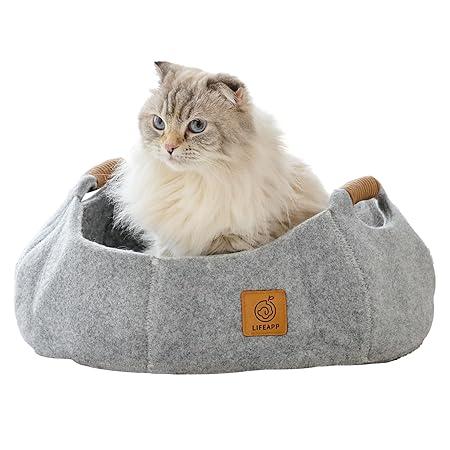 【OFT】 フェルトキャットベッド COHALU(コハル) ミスティグレー ペット 猫 犬 ハウス クッション ねこ おしゃれ 小型犬 ウール 白 かわいい 涼しい フェルト 暖かい