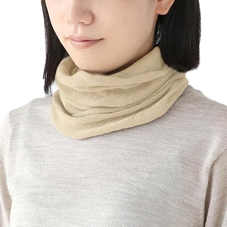 極暖シルク ネックウォーマー (FREE, 砂色)