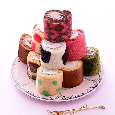 わらいみらい ロールケーキ 詰め合わせ ミニロール ギフト ロールケーキタワー 誕生日ケーキ プチケーキ (熨斗付き)
