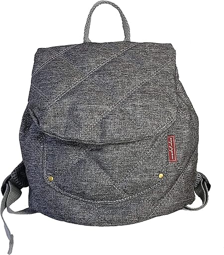 [イー・エクス・ピー・ジャポン] ベビー用リュックサック ベビーリュック キルティンググレー (約) 高さ24x横幅21×奥行9cm