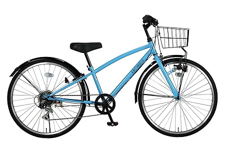 ARCHNESS 子ども用自転車 キッズバイク ジュニア自転車 シマノ6段 24インチ CRB246 (LEDダイナモライト, ライトブルー)
