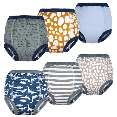 [MooMoo Baby] 6枚組 トレーニングパンツ トレーニングぱんつ 下着 高通気性 ベビートレーニングパンツ 幼児 トイレトレーニング 綿 防水層付 男の子 90